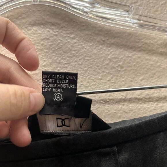 Doncaster DD Collection SZ 8 Black Western Skirt 100% Silk Y2k WhimsiGoth Grunge - Picture 6 of 9